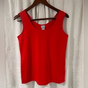 CHICOS Classic Everyday Bold Red Tank Top Women’s Size 1 Medium